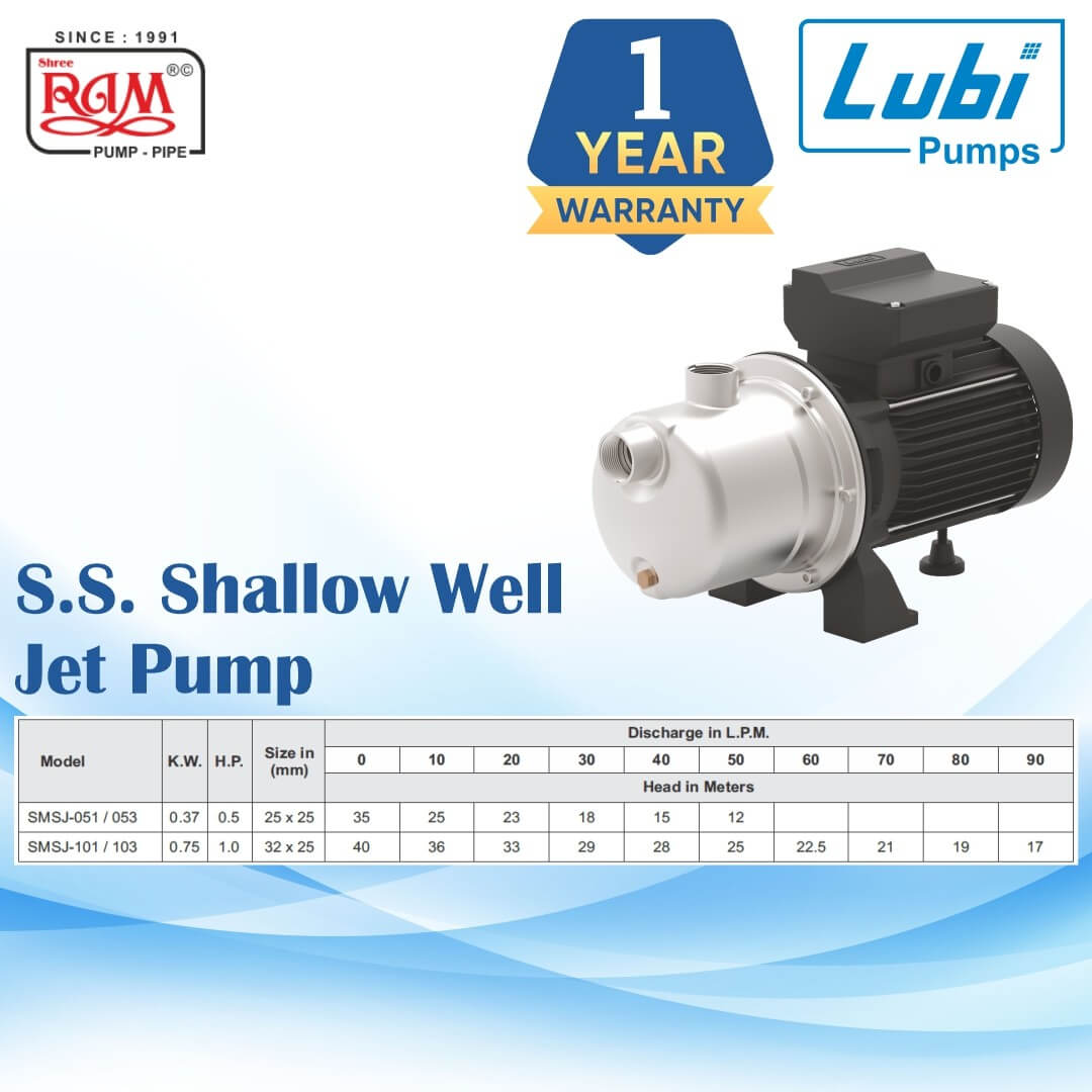 LUBI SS Shallow Well Jet Pump (F Class)